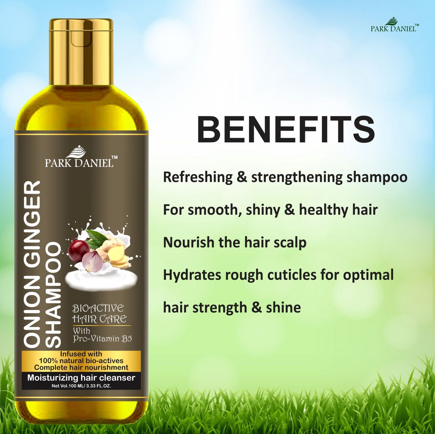 Park Daniel Aloe Vera Oil & Onion Ginger Shampoo Combo Pack Of 2 bottle of 100 ml(200 ml)